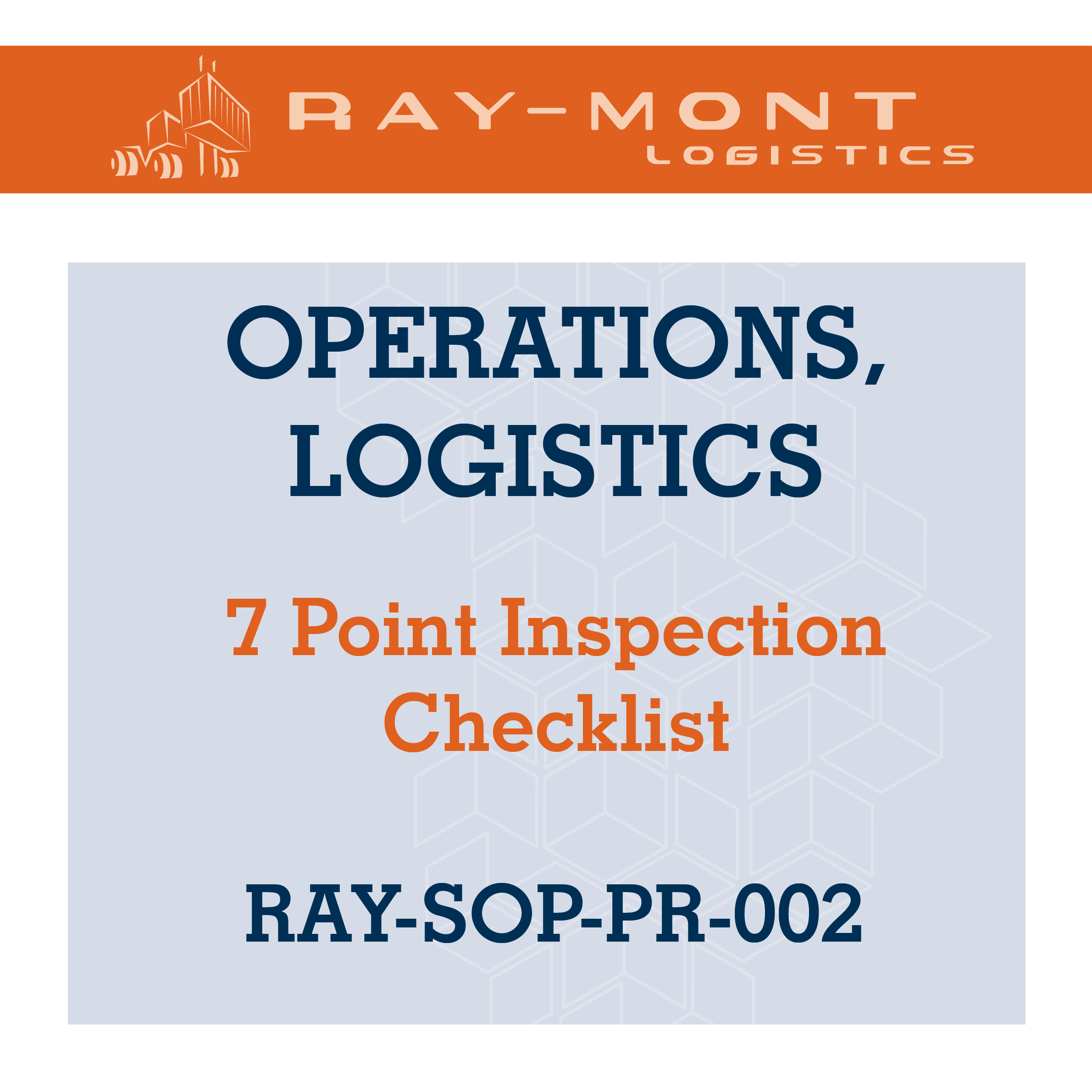 RAY-SOP-PR-002 7 Point Inspection Checklist