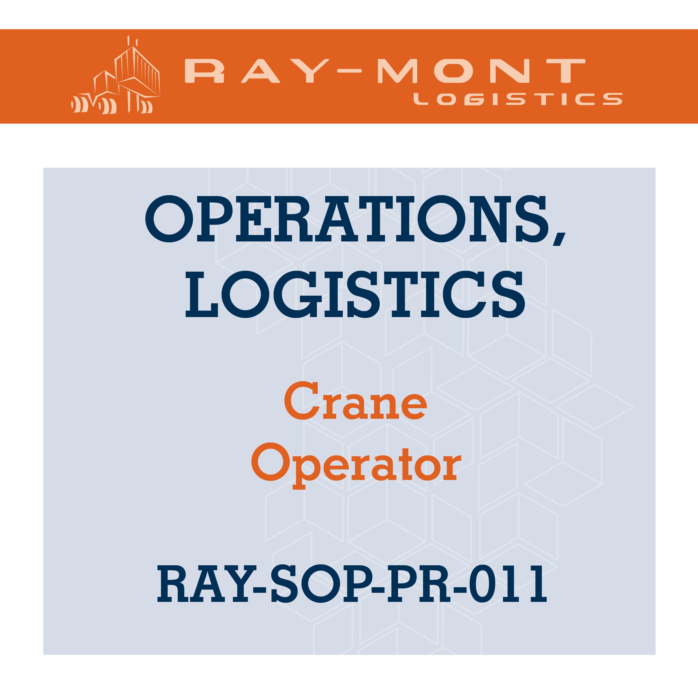 RAY-SOP-PR-011 Crane Operator