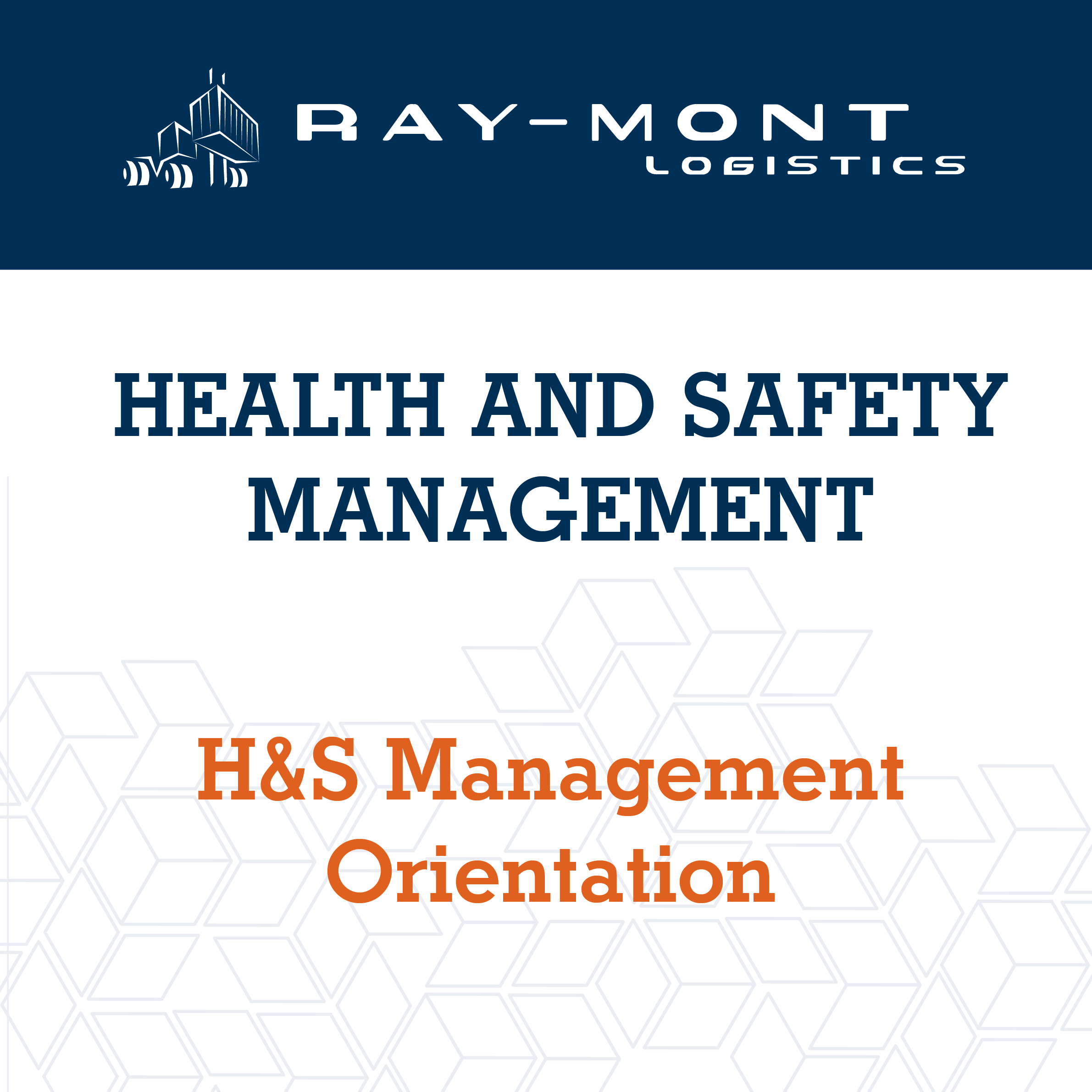 H&amp;S Management Orientation